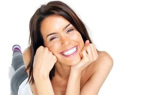 Close-up of a confident, healthy smile