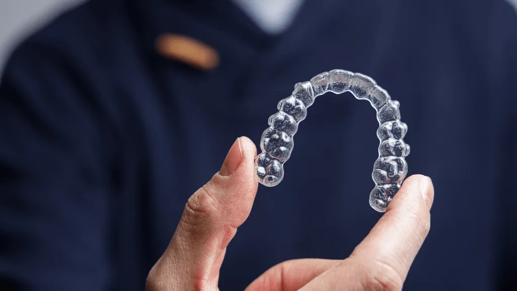 Clear aligner used for teeth straightening