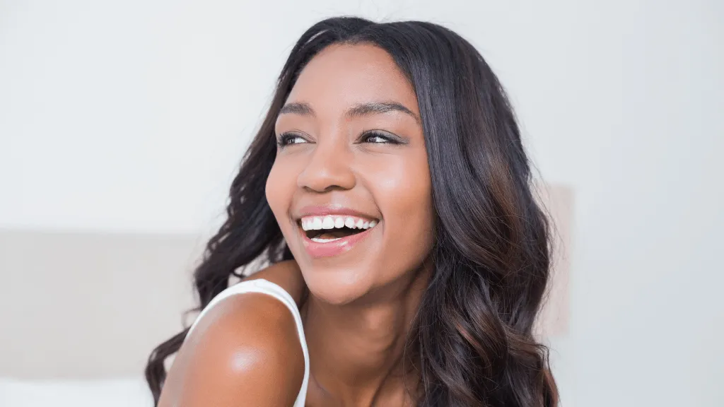 Close-up of a bright, white smile