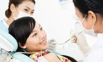 Dental exam room at Isaacs Family Dental
