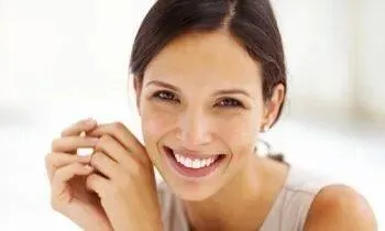 Close-up of a straight, healthy smile