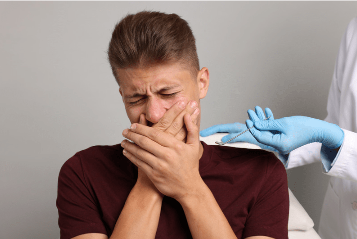 man with dental phobia