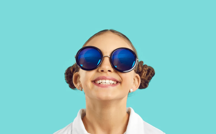 young girl smiling teeth